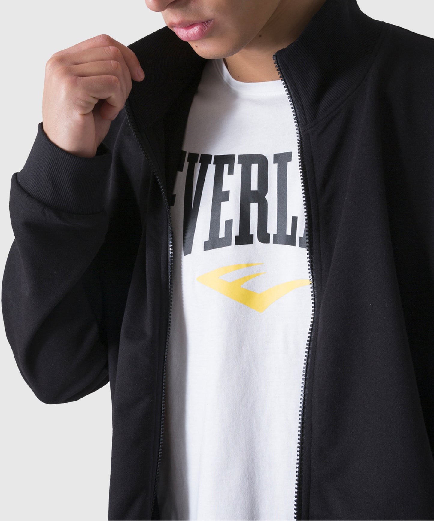 Everlast Back Square Chaqueta con Cremallera - Negro