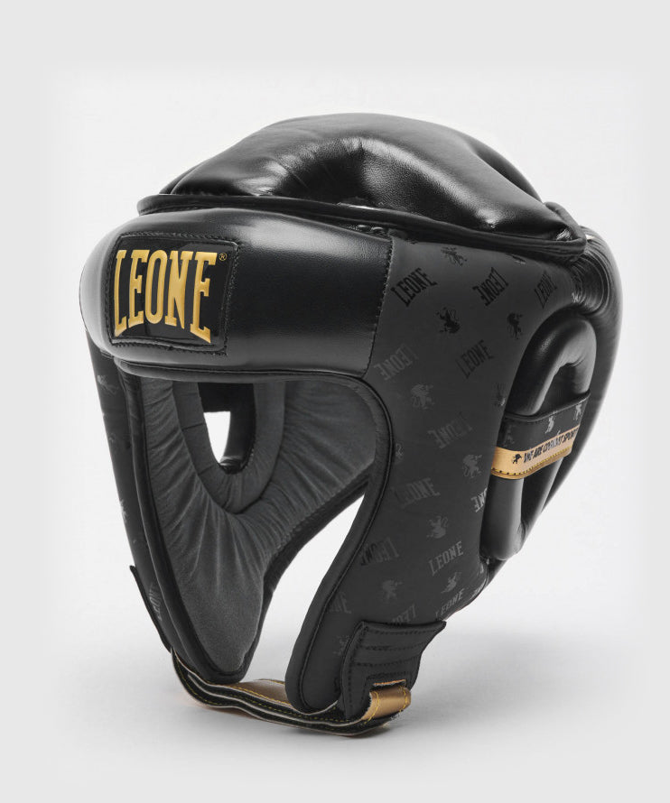 Leone DNA Casco de Boxeo - Negro