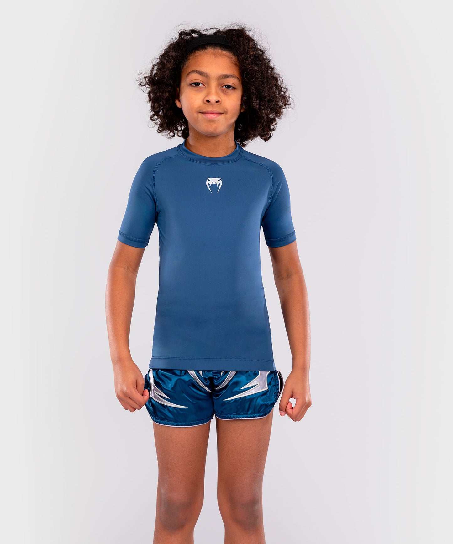 Venum Contender Kinder Rashguards Kurzarm - Königsblau