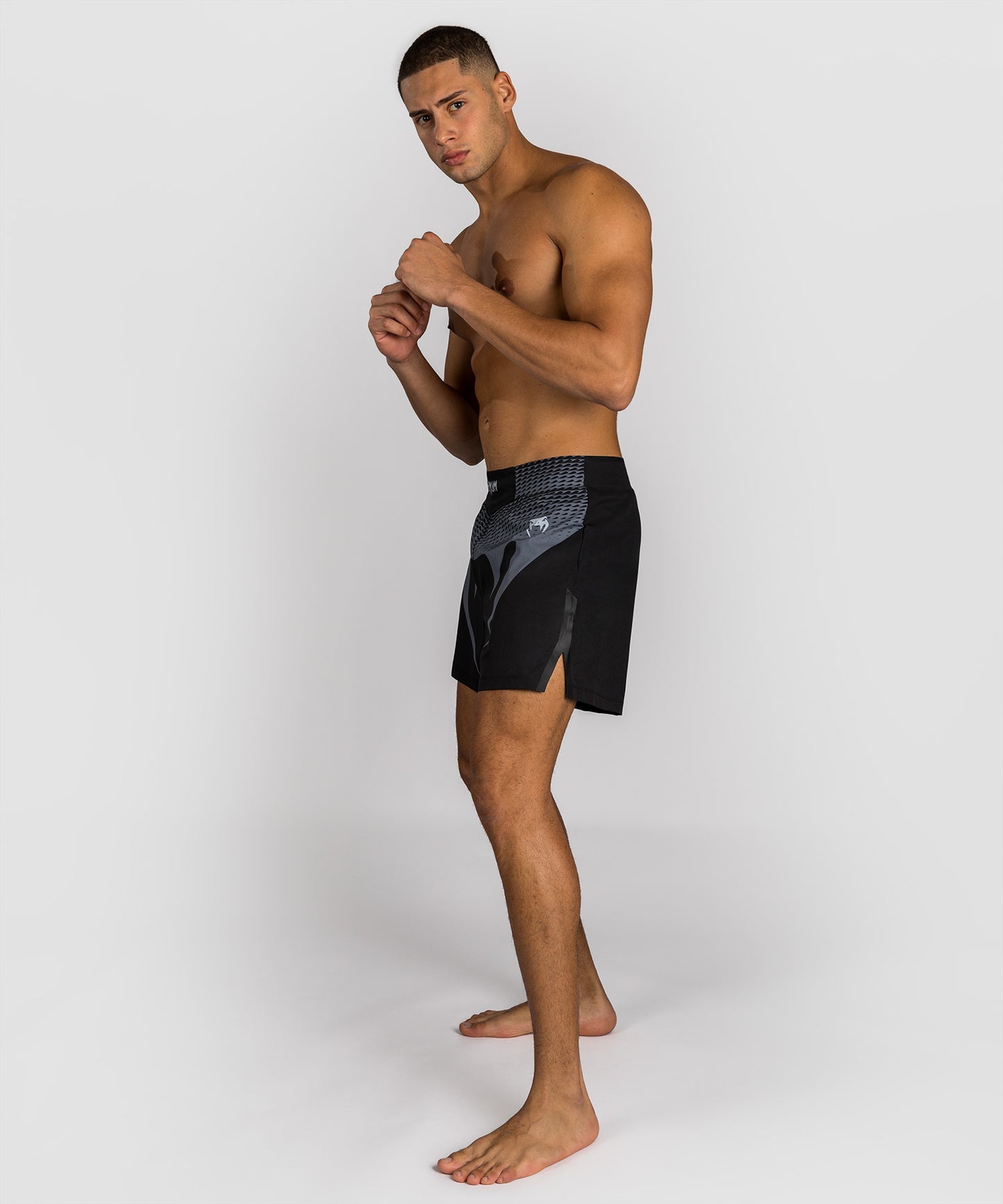 Short de Combat Venum No Gi - Noir/Gris Argenté
