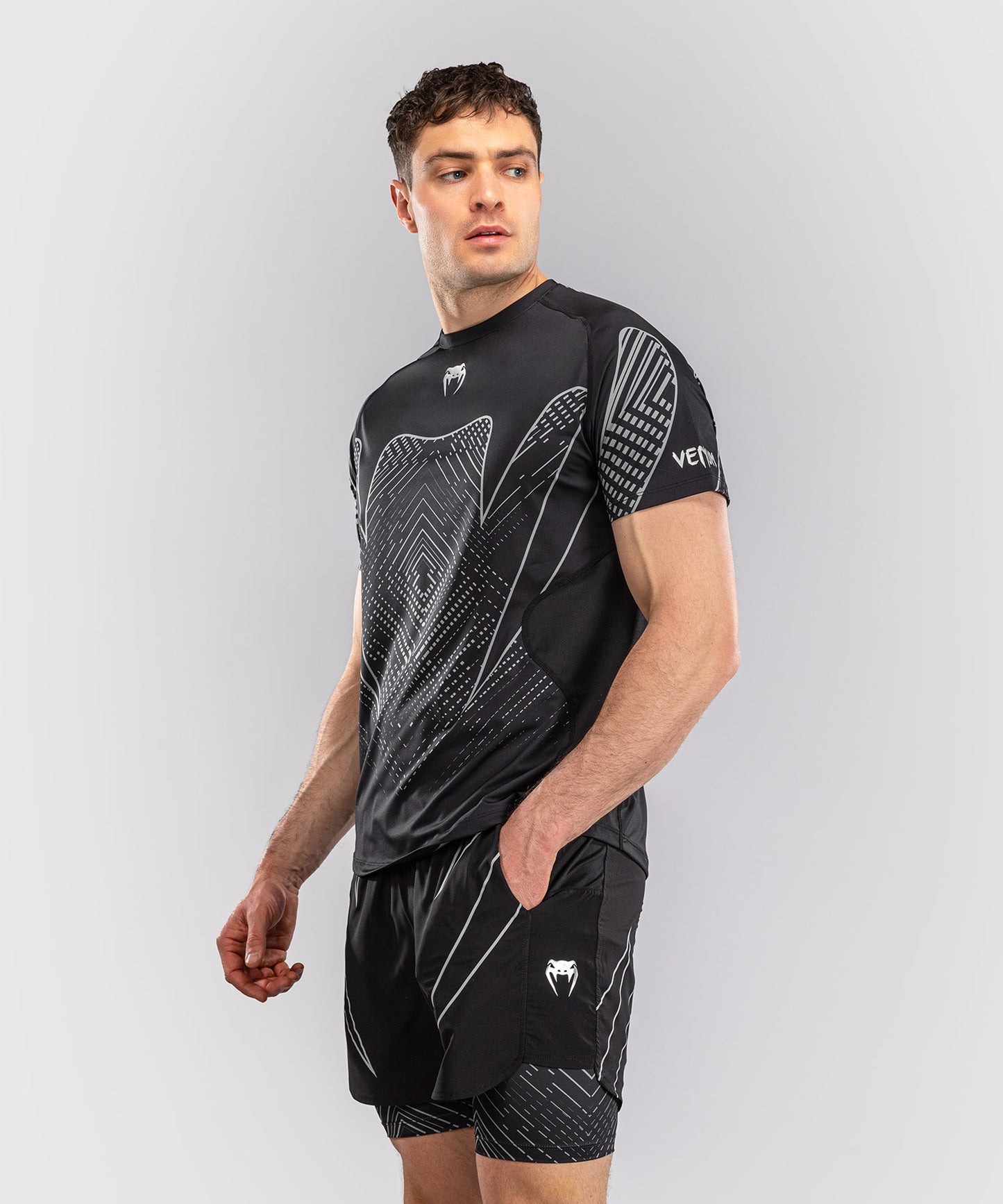 T-shirt Dry Tech Venum Midnight Fury – Noir/Gris/Argent