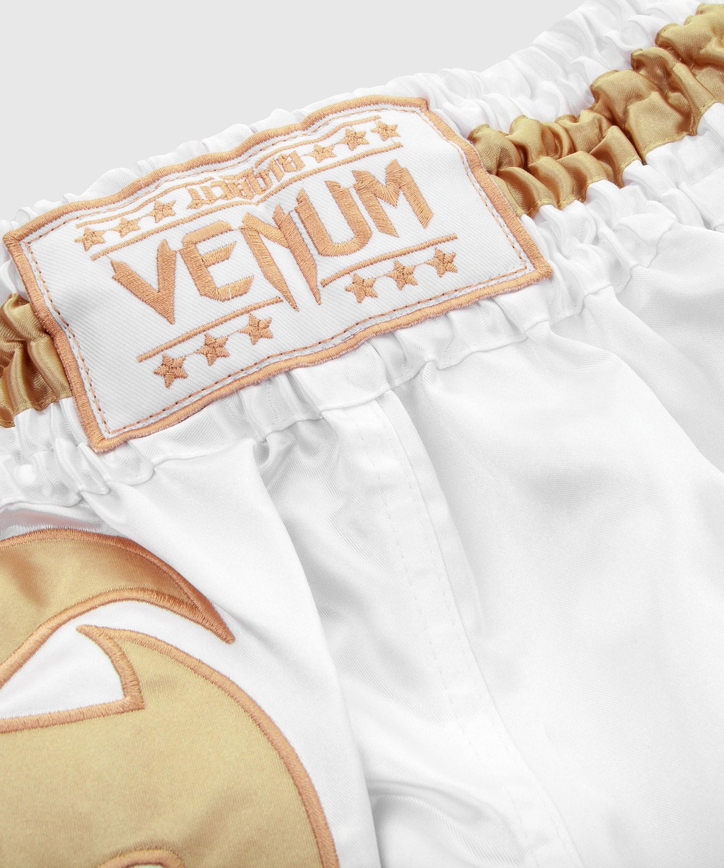Venum Giant Muay Thai Short - White/Gold - Exclusive