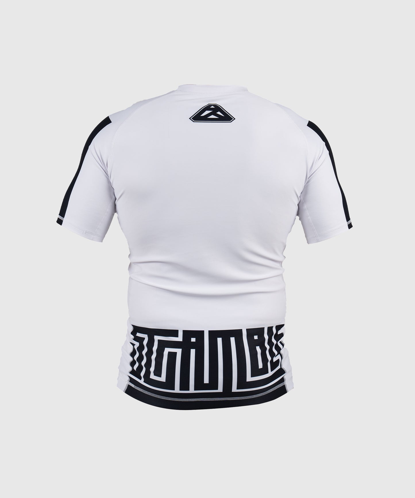 Rashguard À Manches Courtes Scramble Ranked - Blanc/Noir
