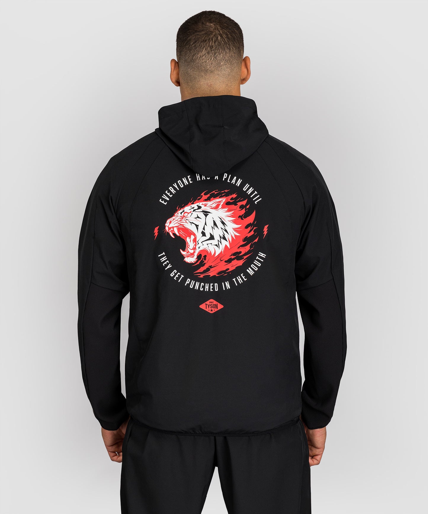 Venum x Mike Tyson Tiger Track Jacket - Deep Deep Black/Intense Red
