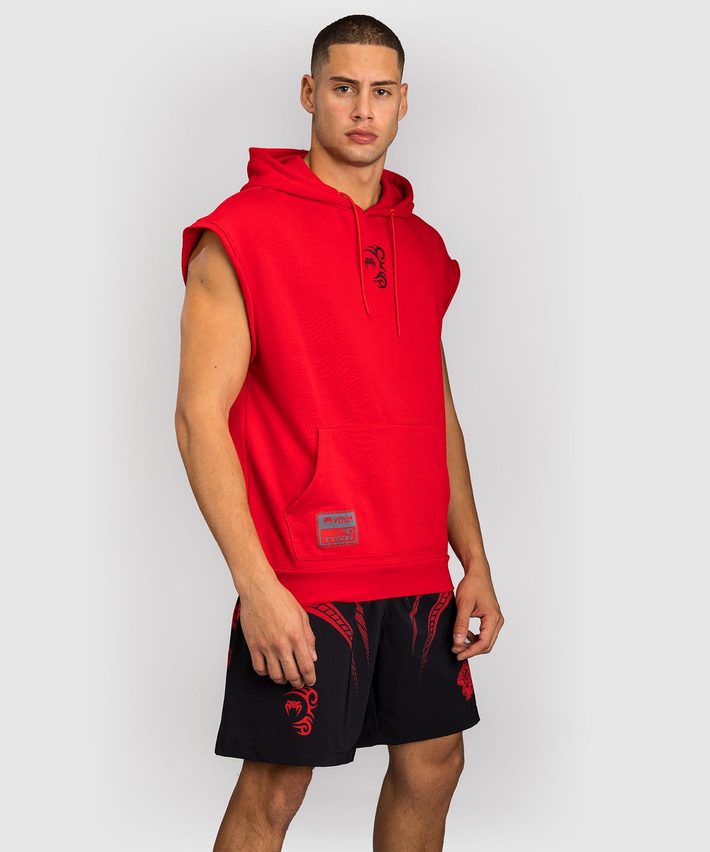 Sweat à capuche sans manches Venum x Mike Tyson Tiger - Rouge Intense/Noir Profond