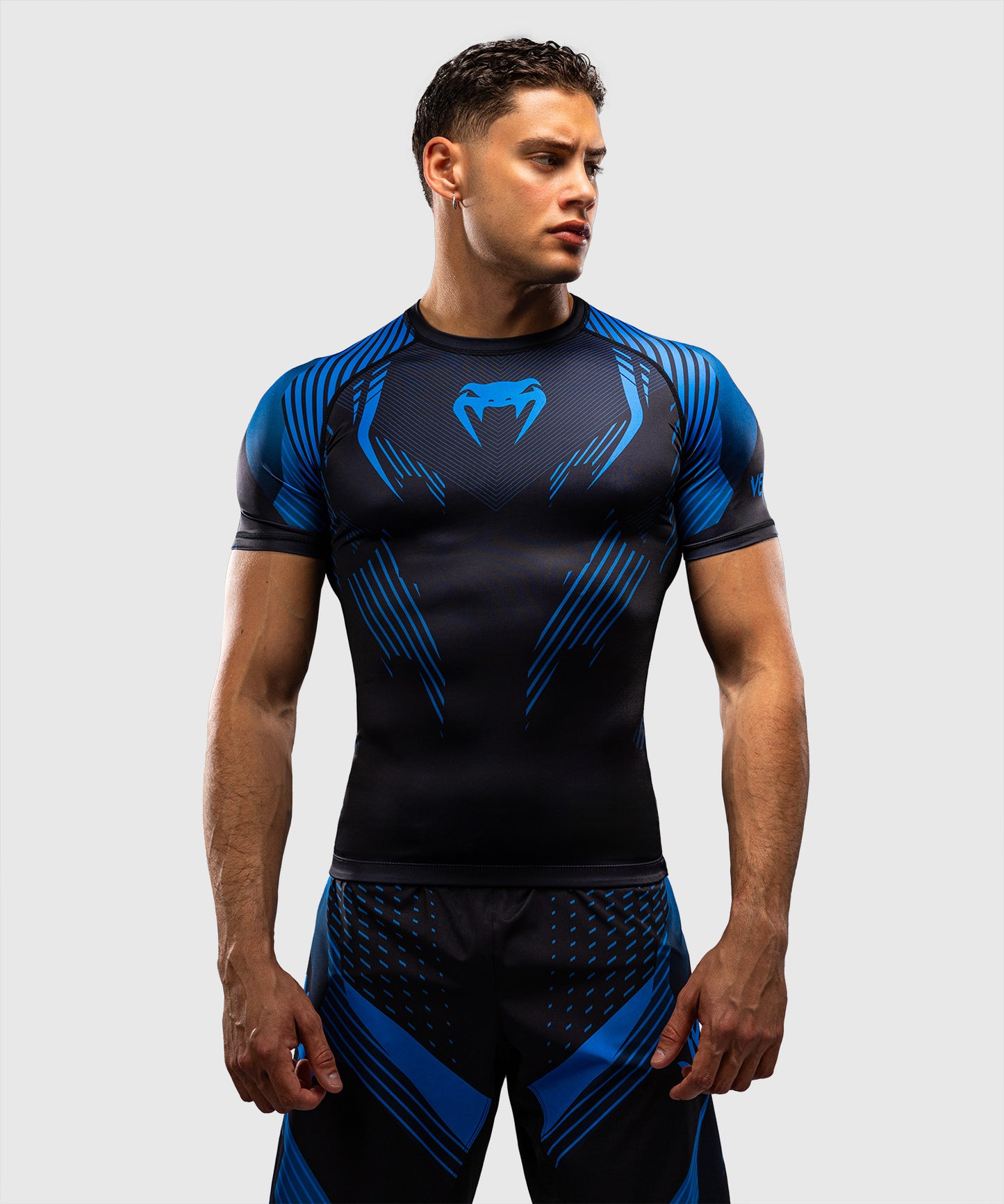 Venum No-Gi 6.0 Rashguard Manga Corta - Negro/Azul
